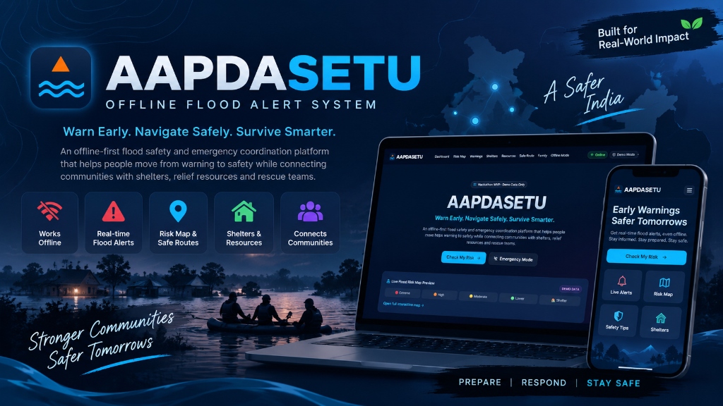 AapdaSetu Offline Flood Alert System Thumbnail